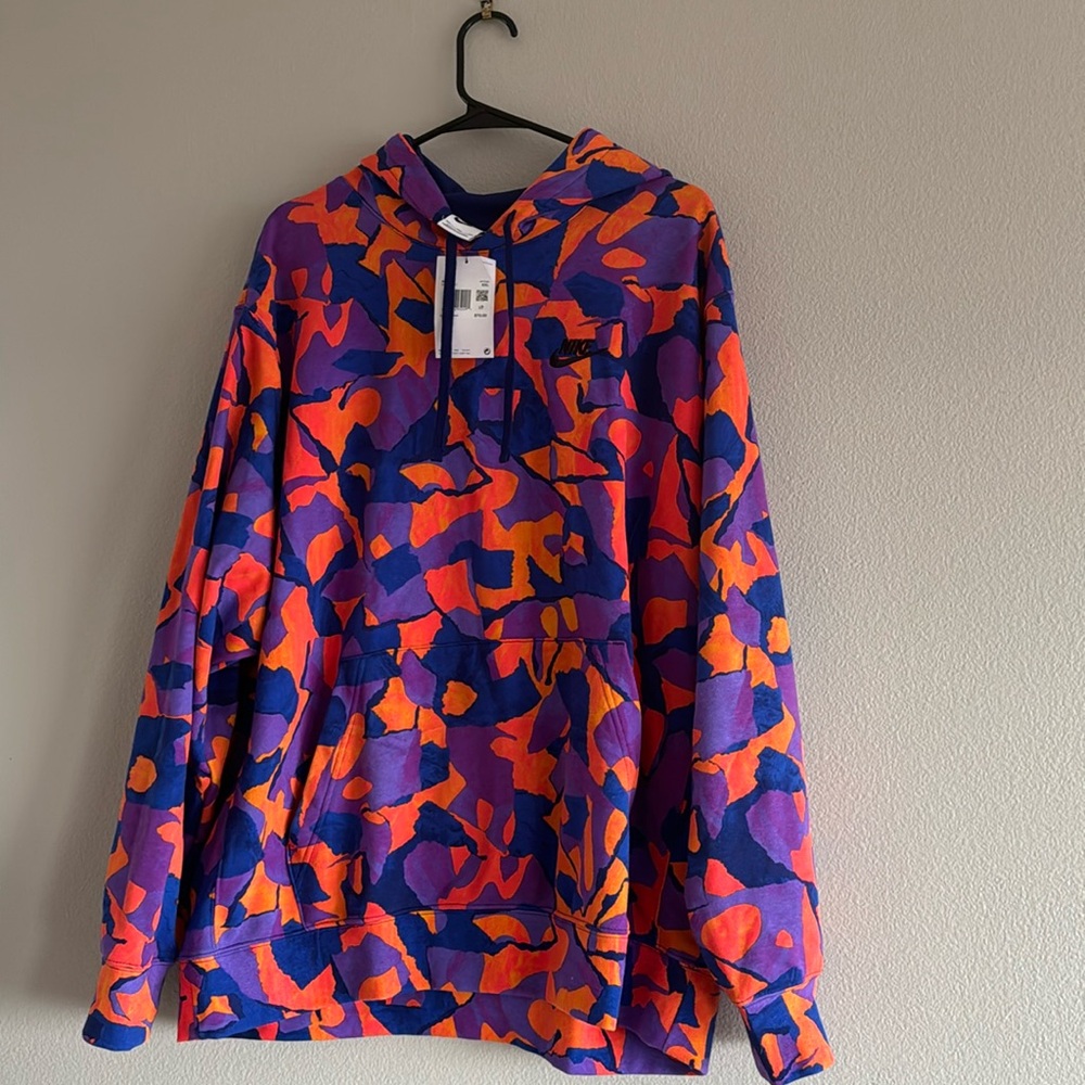 NWT Nike neon camo hoodie Men’s size XXL